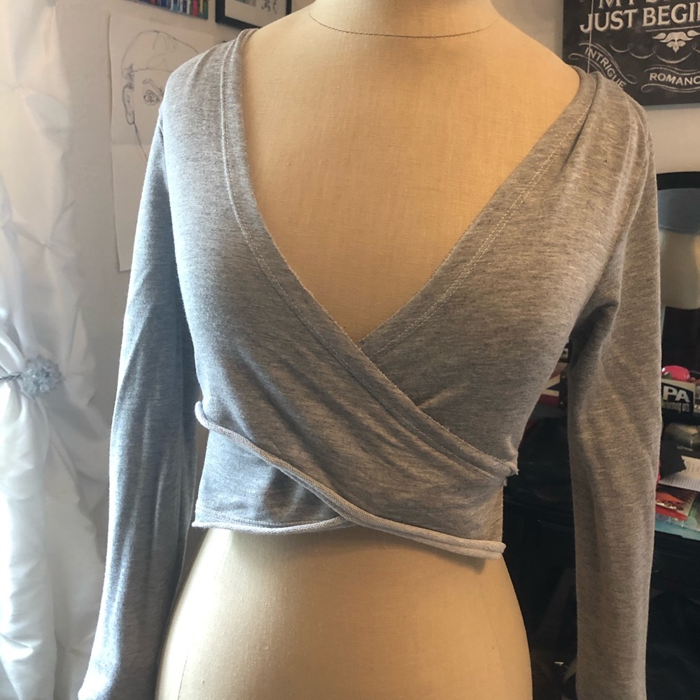 Grey crop top